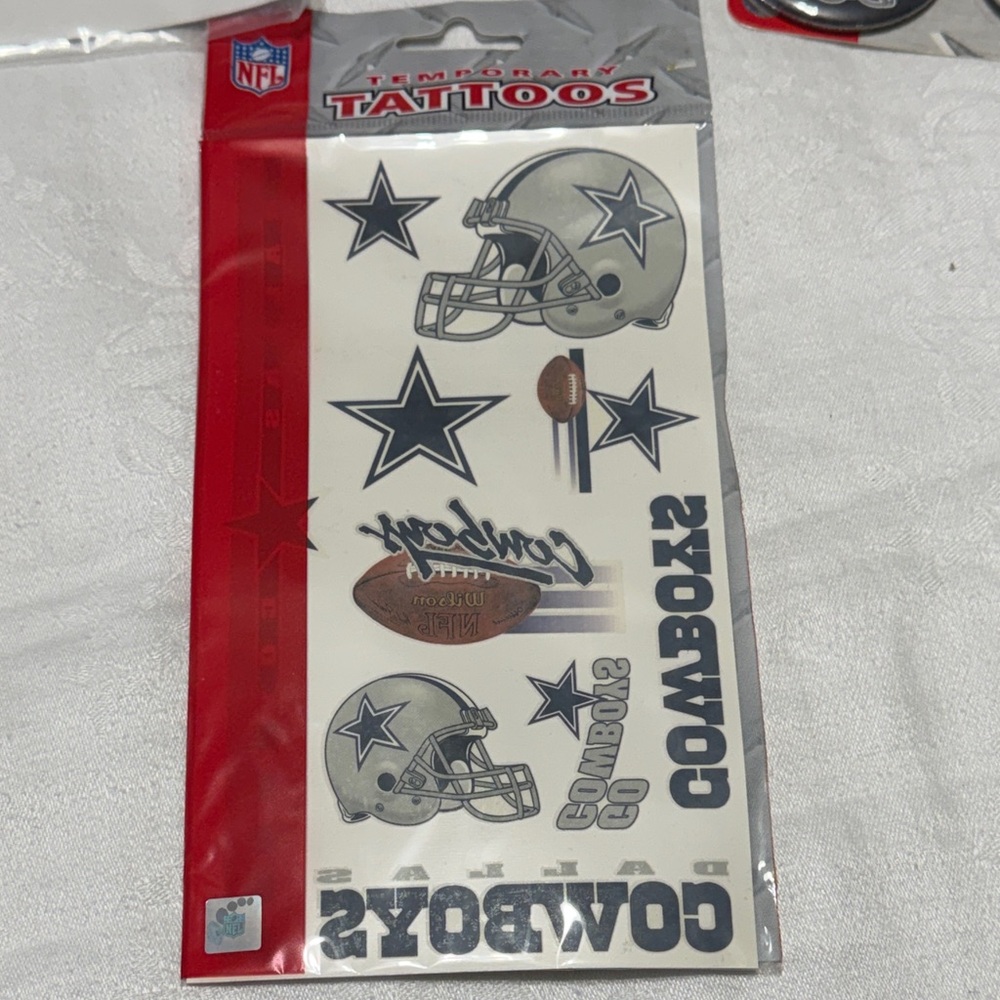 NFL Dallas Cowboys Magnet and Decal Set - Blue and Silver - Picture 5 of 11